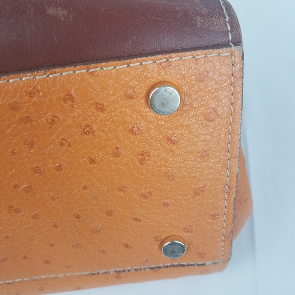Claudia Firenze Ostrich Textured Italian Leather Bag - Picture 12 of 16